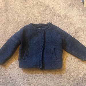 GAP Kids Quilted Blue Puffer Jacket in denim like fabric